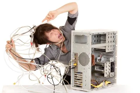 Need help for my computer! Stock Photos