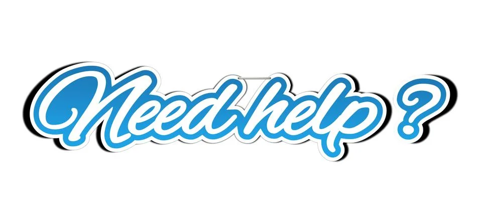 Need help sticker Stock Illustration