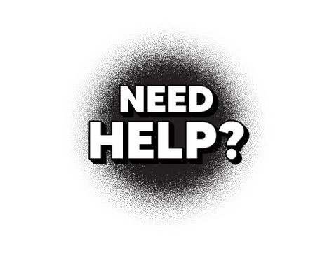 Need help symbol. Support service sign. Vector 스톡 일러스트
