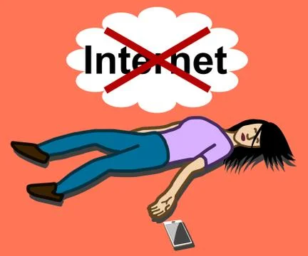 Need internet Stock Illustration