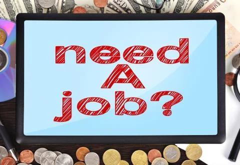 Need a job concept Stock Illustration
