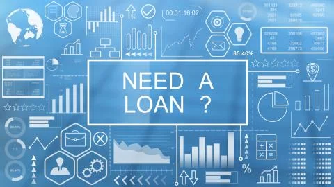 Need a Loan, Animated Typography Stock Illustration