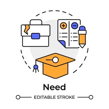 Need multi color concept icon Stock Illustration