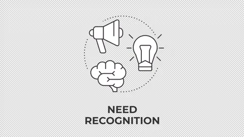 Need recognition animated line concept icon Stock Footage 346715877