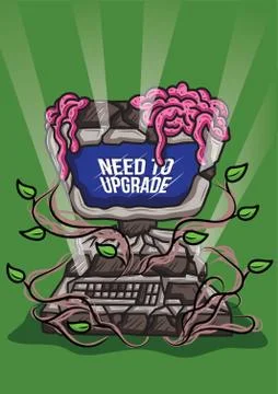 Need To Upgrade Computer Stock Illustration