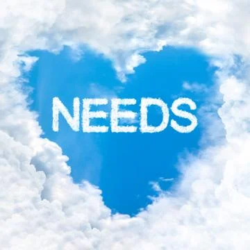 Need word inside love cloud blue sky only Stock Photos