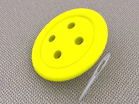 Needle and a button. 3d Needle and a button. 3d Copyright: xZoonar.com/Ser... Stock Photos
