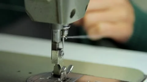 Needle and sewing machine Stock Footage 22037782