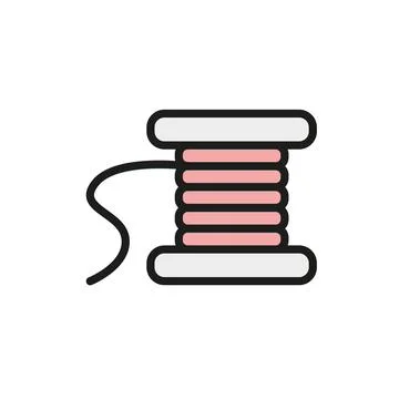 Needle and thread fashion tailor icon vector basic design イラスト素材