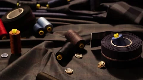 Needle and thread Stock Footage 43168423