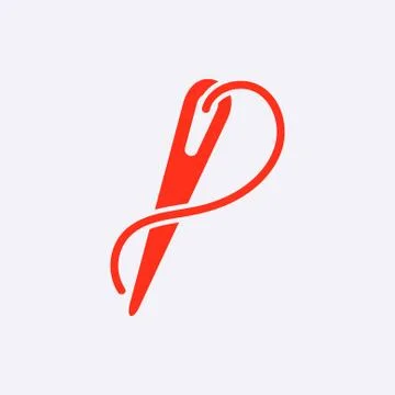 Needle and thread icon stock vector illustration flat design イラスト素材
