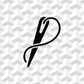 Needle and thread icon stock vector illustration flat design 스톡 일러스트