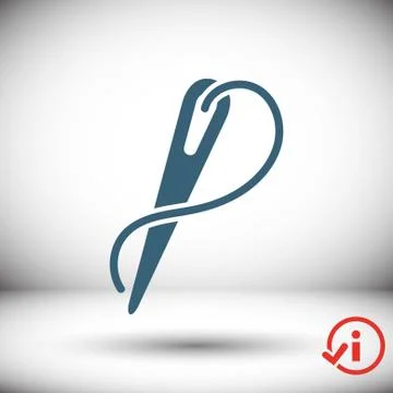 Needle and thread icon stock vector illustration flat design イラスト素材