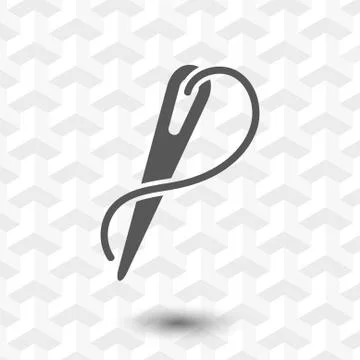 Needle and thread icon stock vector illustration flat design 스톡 일러스트