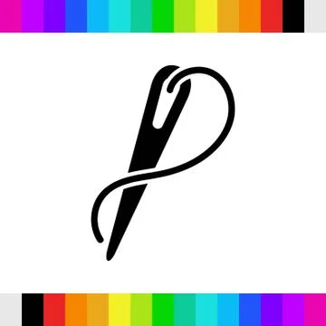 Needle and thread icon stock vector illustration flat design イラスト素材