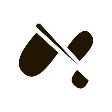 Needle And Thread Icon Vector Glyph Illustration Illustrazione stock