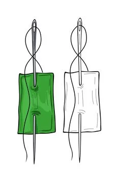 Needle and thread icon vector illustration Stock Illustration