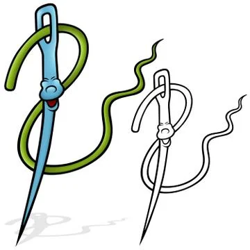Needle And Thread Stock Illustration