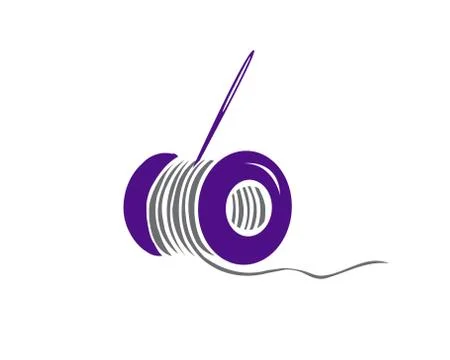 Needle and thread illustration Illustrazione stock