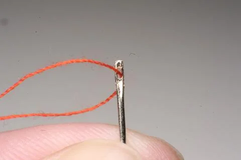 Needle and Thread, Macro Stock Photos