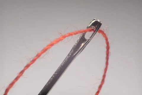 Needle and Thread, Macro Stock Photos