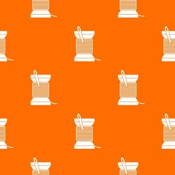Needle and thread pattern seamless 库存插图