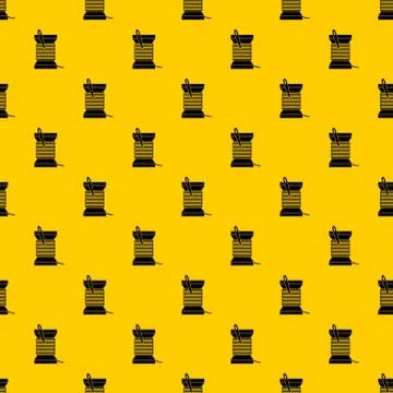 Needle and thread pattern vector Stock Illustration