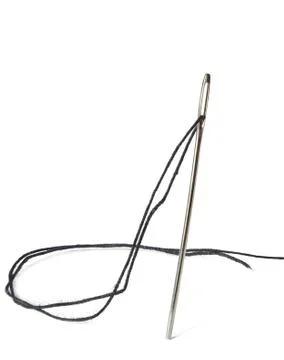 Needle and thread 스톡 사진