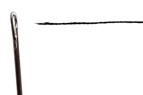 Needle and thread 스톡 사진