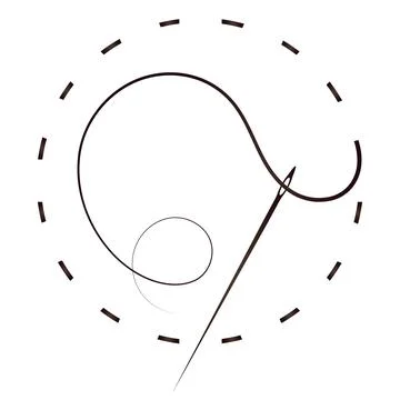 Needle and thread to sew the symbol イラスト素材