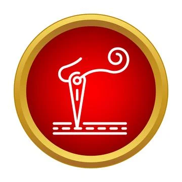 Needle and thread sewing a stitch concept icon Illustrazione stock