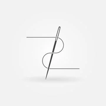 Needle and thread vector icon イラスト素材