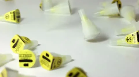 Needle are showered Vídeos de archivo 12441943