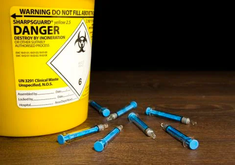 Needle disposal Stock Photos