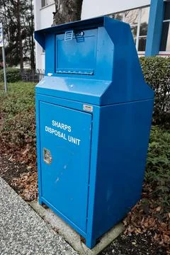Needle disposal unit Stock Photos