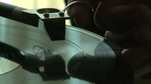 Needle Drop on Record player Stock-Footage 7761719
