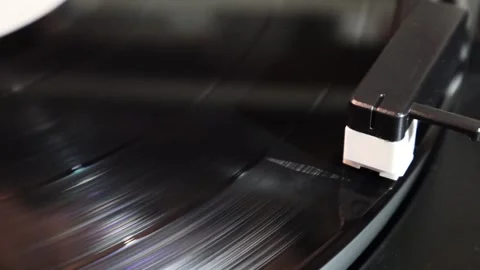 Needle Dropping on the Vinyl Record Video stock 284767136