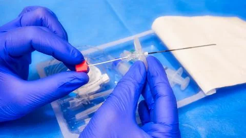 Needle for epidural anesthesia Stock Photos