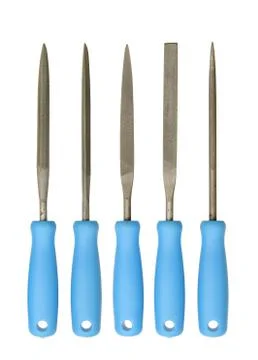 Needle file set Stock Photos