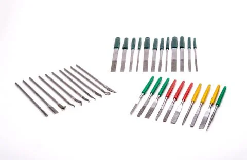 Needle File Sharpening Set Stock Photos