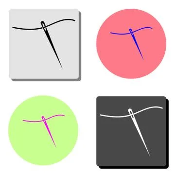 Needle. flat vector icon Stock Illustration
