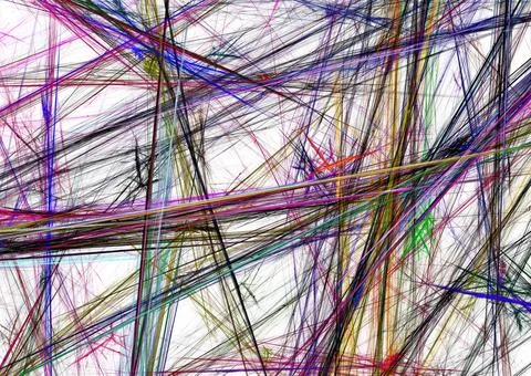 Needle fractal in the form of rays, lines. On white background Stock Illustration