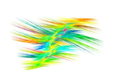 Needle fractal in the form of rays, lines. On white background Stock Illustration