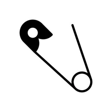 Needle glyph flat icon Stock Illustration