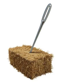 Needle in a haystack Stock Illustration