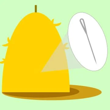 A needle in a haystack. Stock Illustration