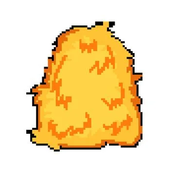 Needle haystack pixel art vector illustration Stock Illustration