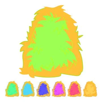 Needle haystack vector cartoon graphic Stockillustratie