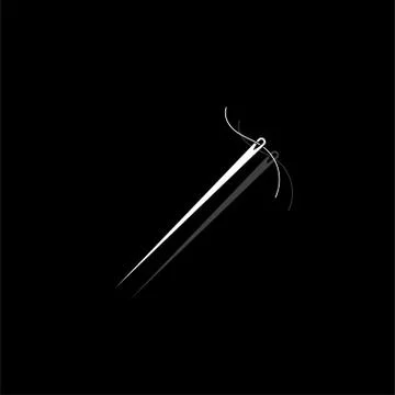 Needle icon flat Stock Illustration