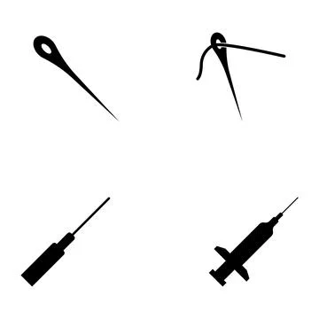 Needle icon vector Stock Illustration